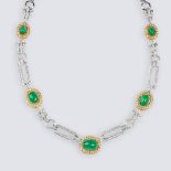 Elegantes Smaragd-Brillant-Collier