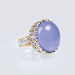 Chalcedon-Diamant-Ring