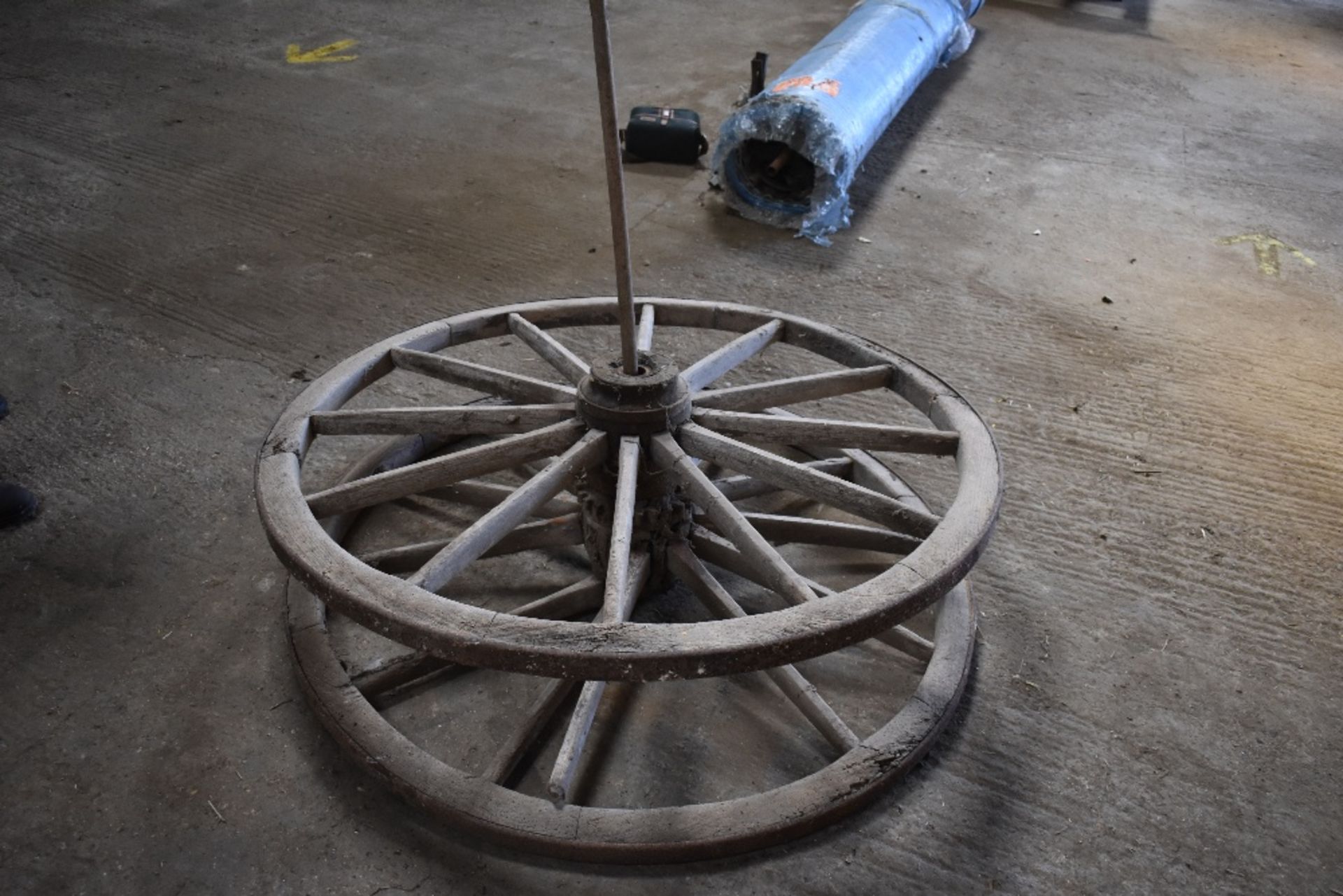 Pair of Smyth Drill Wooden Wheels