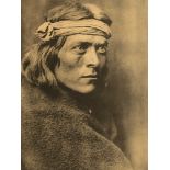 EDWARD S. CURTIS - A Zuni Governor - Original sepia-toned photogravure