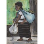 DIEGO RIVERA - Pepenadora con Niño - Watercolor on paper