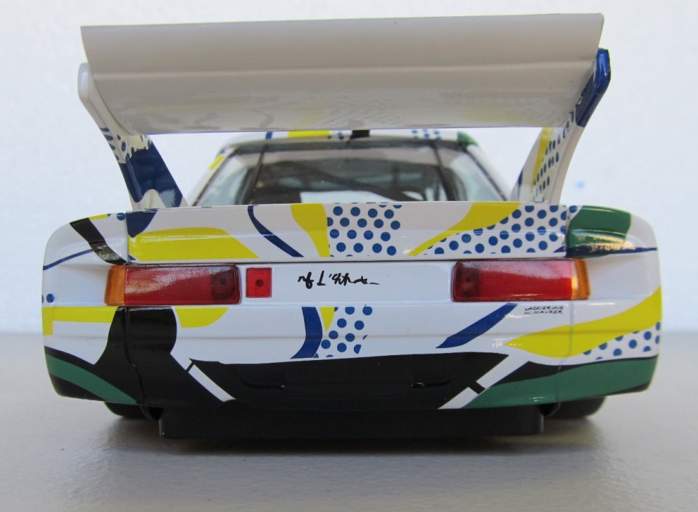 ROY LICHTENSTEIN - BMW Le Mans Art Car - Hand painted metal diecast sculpture - Image 4 of 10