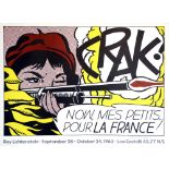 ROY LICHTENSTEIN - Crak! - Original color offset lithograph poster