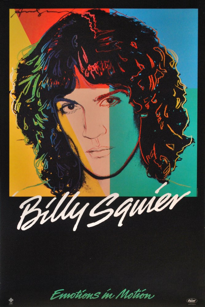 ANDY WARHOL - Billy Squier #1 - Original color offset lithograph