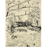 PIERRE BONNARD - Le Parc Monceau - Original etching