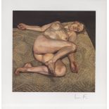 LUCIAN FREUD - Night Portrait - Color offset lithograph