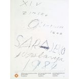 CY TWOMBLY - Sarajevo - Color offset lithograph