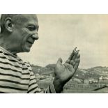 ROBERT DOISNEAU - Picasso et mantis de prière - Original vintage photogravure