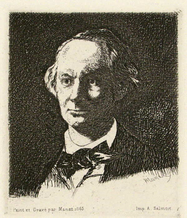 EDOUARD MANET - Charles Baudelaire de Face III - Etching