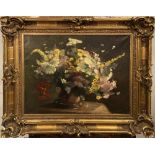 HENRI FANTIN-LATOUR - Nature morte: fleurs veloutées - Oil on canvas