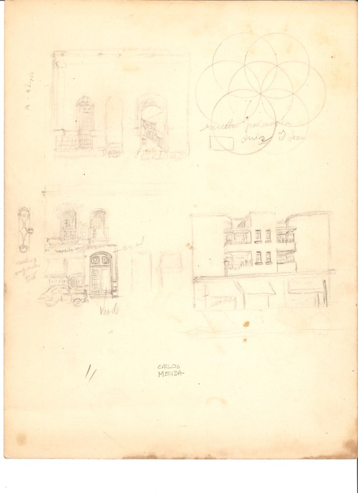 CARLOS MERIDA - Boceto #11 - Pencil drawing on paper