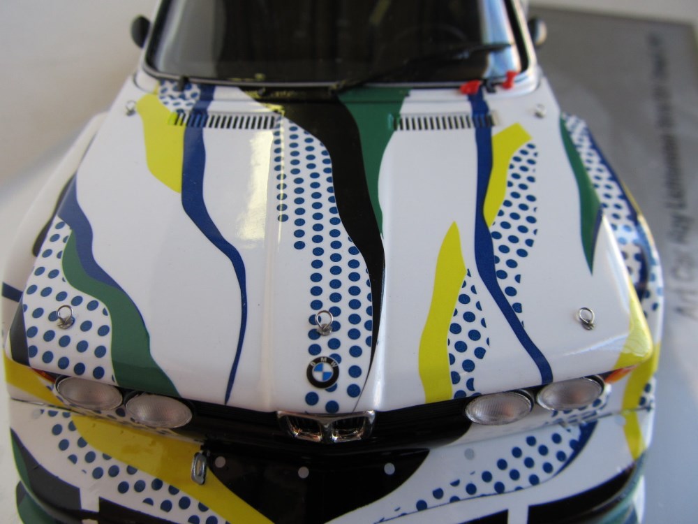 ROY LICHTENSTEIN - BMW Le Mans Art Car - Hand painted metal diecast sculpture - Image 3 of 10