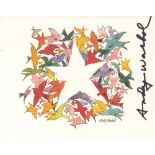 ANDY WARHOL - Christmas card: Star of Wonder - Original vintage color offset lithograph