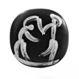 PABLO PICASSO - Ceramic: Danseurs - Glazed convex wall plaque