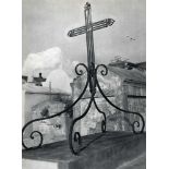 CLARENCE JOHN LAUGHLIN - Cross on Curlicues - Original vintage photogravure