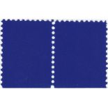 YVES KLEIN - Deux Timbres Bleus - IKB pigment on postage stamps