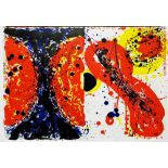 SAM FRANCIS - Uncle Sam Love Marilyn - Color lithograph