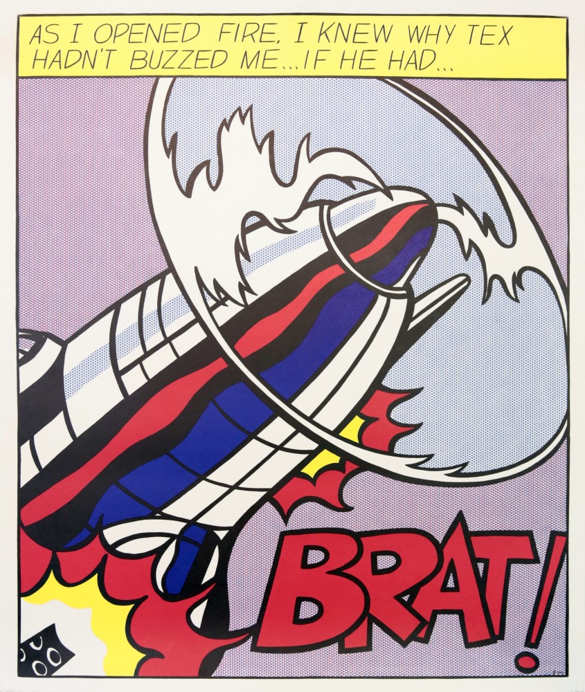 ROY LICHTENSTEIN - As I Opened Fire [lifetime impressions] - Original color offset lithograph [3 ...