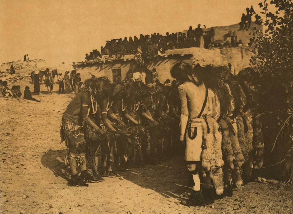 EDWARD S. CURTIS - Antelopes and Snakes at Oraibi - Original sepia-toned photogravure