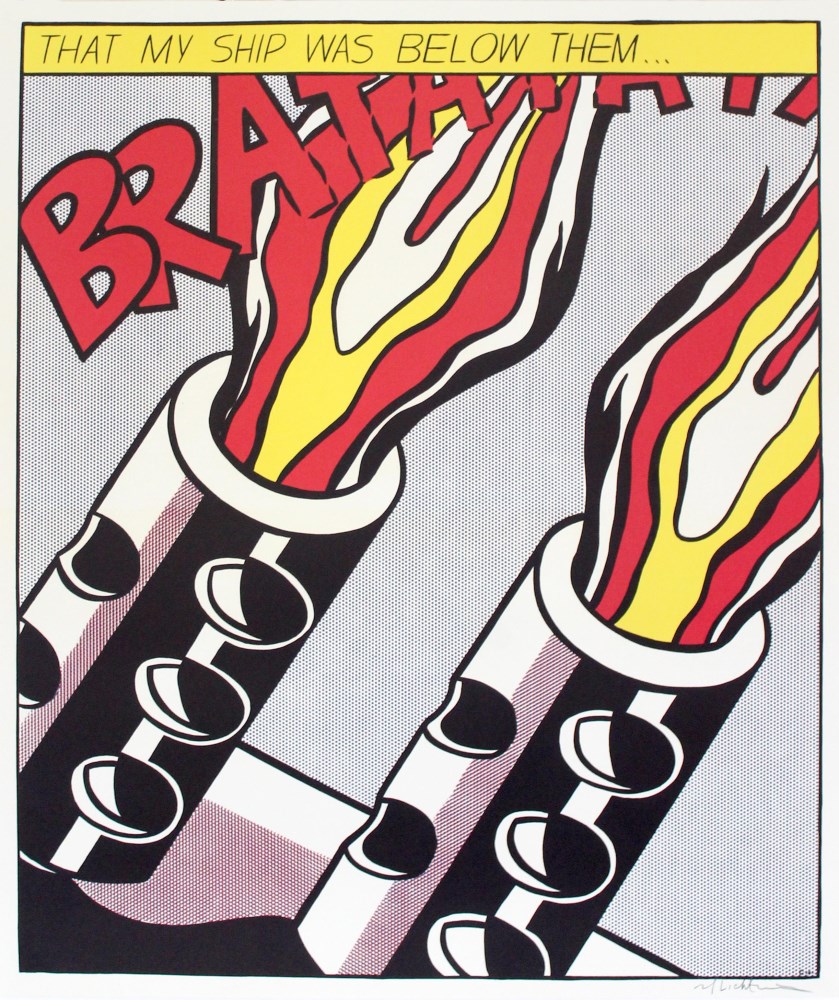 ROY LICHTENSTEIN - As I Opened Fire [lifetime impressions] - Original color offset lithograph [3 ... - Image 3 of 10