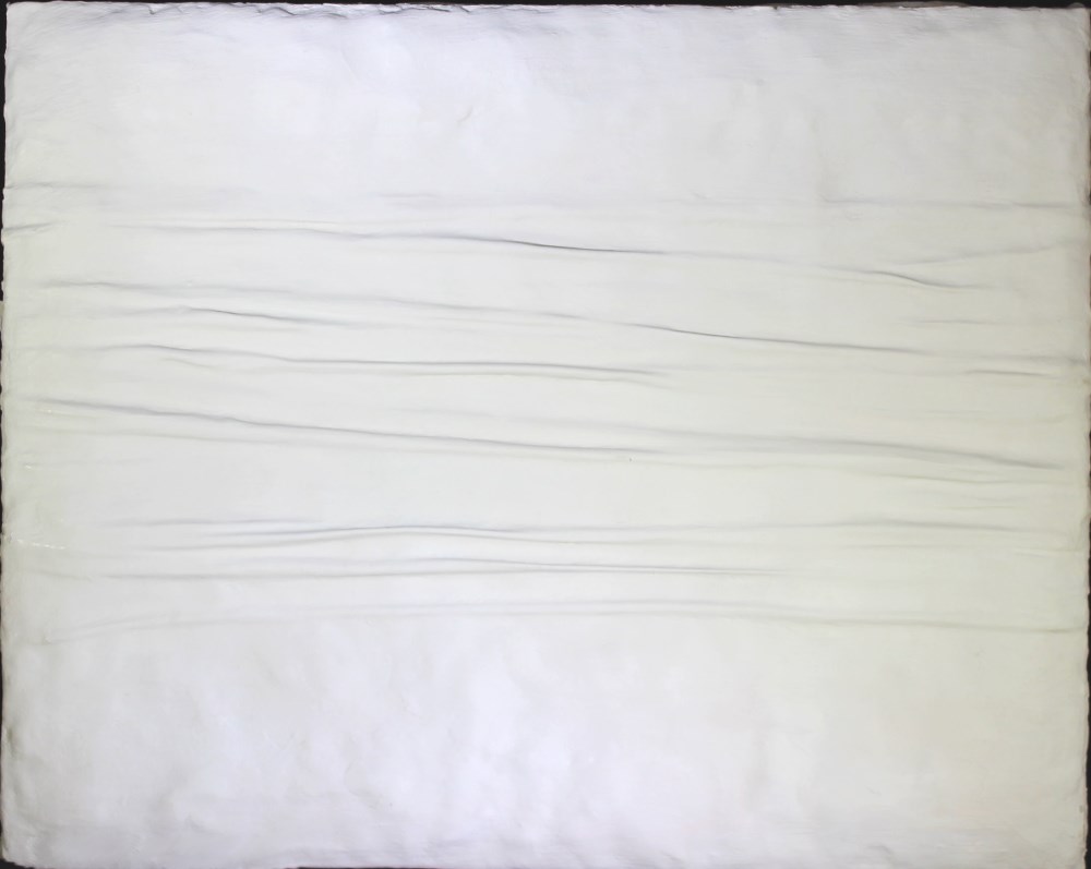 PIERO MANZONI - Achrome #20 - Kaolin on pleated canvas