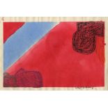 SERGE POLIAKOFF [par/imputée] - Composition rouge et bleue - Mixed media