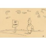 SAUL STEINBERG - No Vember - Ink drawing on paper