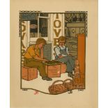 GUSTAVE BAUMANN - August - Original color woodcut