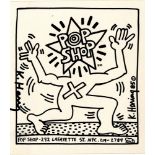 KEITH HARING - Pop Shop Sticker - Offset lithograph