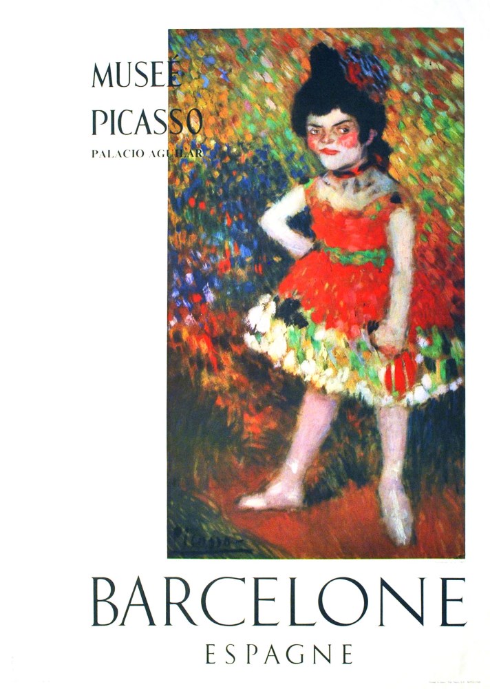 PABLO PICASSO - Barcelona Suite (Danseuse naine) - Color offset lithograph