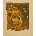 GUSTAVE BAUMANN - October - Original color woodcut
