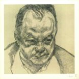 LUCIAN FREUD - Head of Bruce Bernard - Offset lithograph [following the original etching]