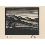 PAUL LANDACRE - San Felipe Hills - Wood engraving