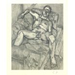 LUCIAN FREUD - Man Posing - Offset lithograph [following the original etching]