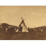 EDWARD S. CURTIS - Sioux Camp - Original photogravure