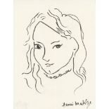 HENRI MATISSE [imputée] - Portrait de Marguerite - Ink and brush on paper