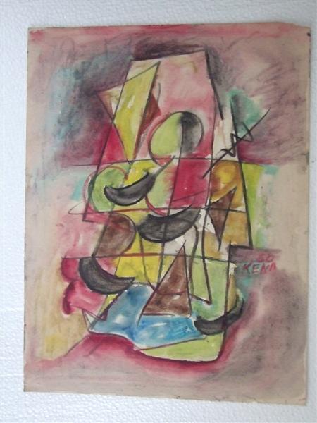 JALED MUYAES - Abstracion Trapecio - Gouache and watercolor on paper