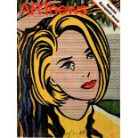 ROY LICHTENSTEIN - Portrait of Holly Solomon - Color offset lithograph