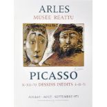 PABLO PICASSO - Picasso: Dessins Inedits 31/XII/70 - 4/II/71 (Donation Picasso) - Color lithograph