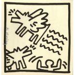 KEITH HARING - Barking Angel Dogs - Lithograph