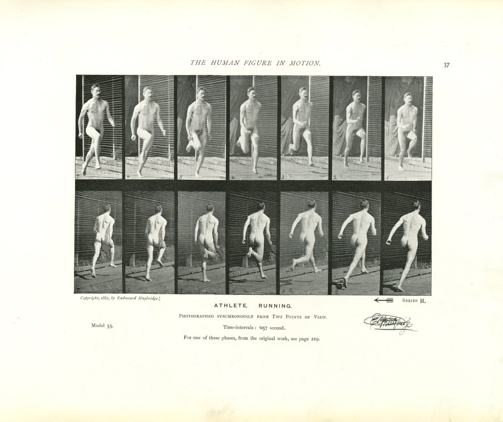 EADWEARD MUYBRIDGE - Athlete: Running - Original photomezzotint & letterpress