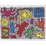KEITH HARING - Pop Shop Tokyo Sticker Sheet - Color offset lithograph
