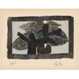 GEORGES BRAQUE - L'arbre - Original hand-colored gouache pochoir on collotype