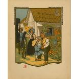 GUSTAVE BAUMANN - September - Original color woodcut