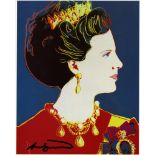 ANDY WARHOL - Queen Margrethe (#2) - Color offset lithograph