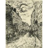 MAURICE DE VLAMINCK - Rue de la Glaciere - Original etching