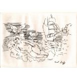 RAOUL DUFY - Nu se reposant sur la plage - Etching