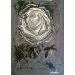 ANTONI TAPIES - La Rosa - Mixed media on panel