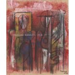 RUFINO TAMAYO - Dos figuras - Mixed media on paper