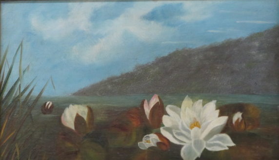 JOHN LAFARGE - Water Lilies - Oil on panel - Bild 2 aus 9